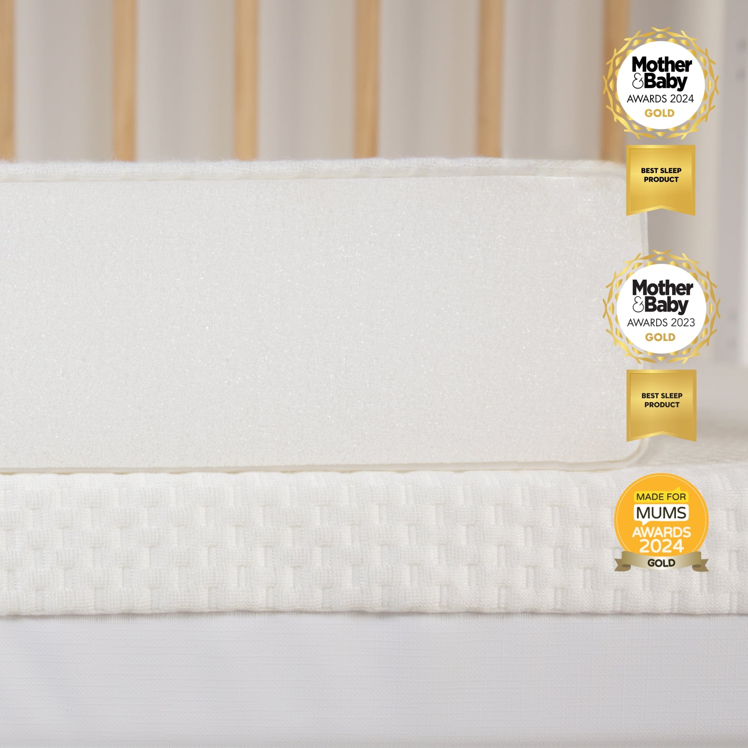 Lullaby Hypo Allergenic Bamboo Foam Cot Mattress 120 x 60cm